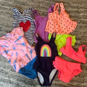2T swimsuit lot (6 swimsuits)
